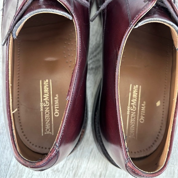 Johnston & Murphy Optima Red Leather Oxfords Dress Shoes Mens Size 10 D Burgundy main image 8